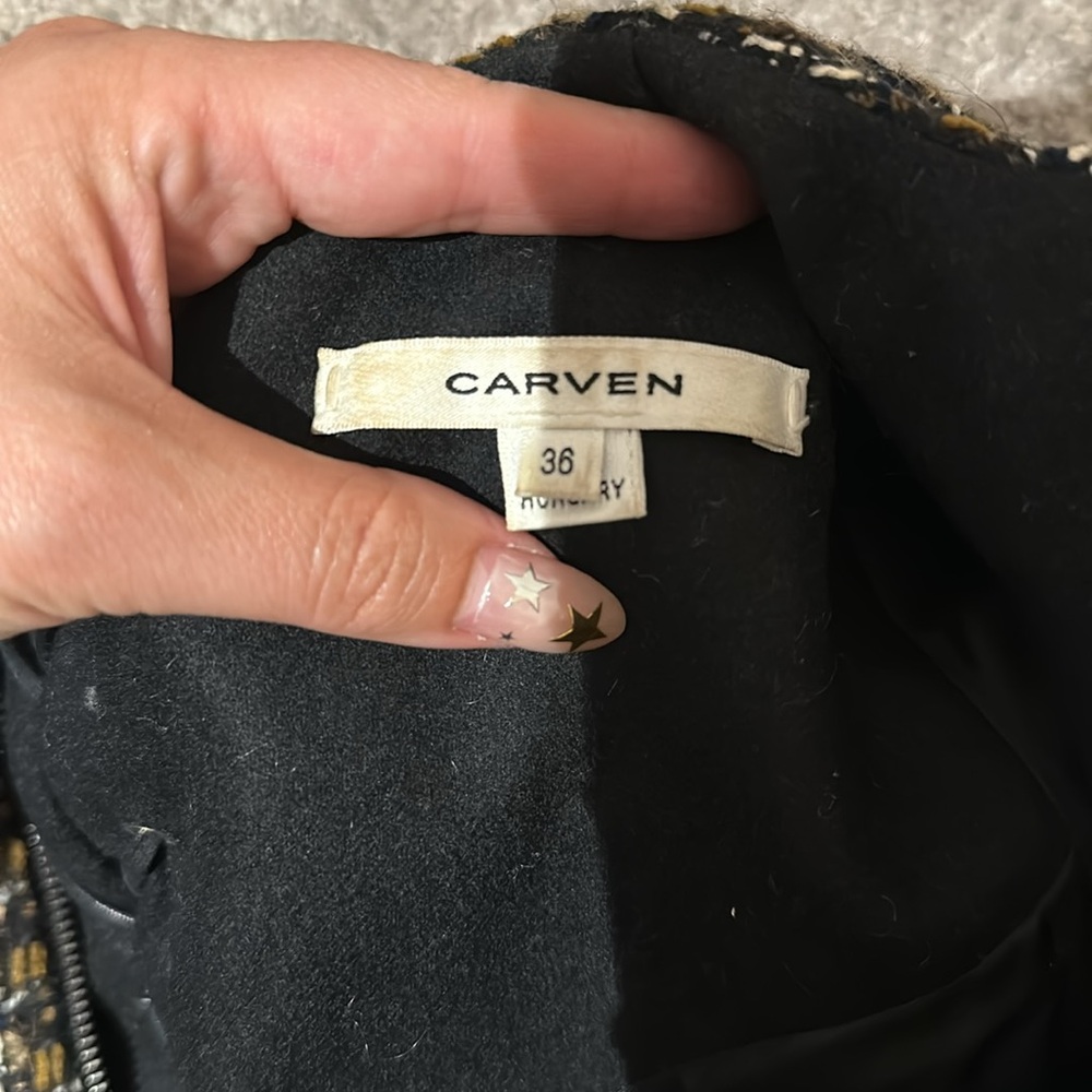 Carven wool boucle tweed armor jacket - Picture 6 of 6